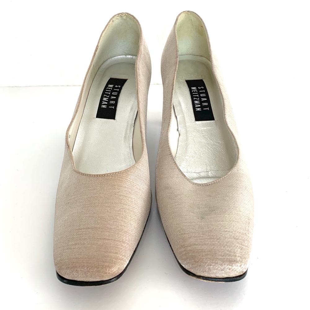 Vintage Stuart Weitzman Iridescent Square Toe Heel - image 4